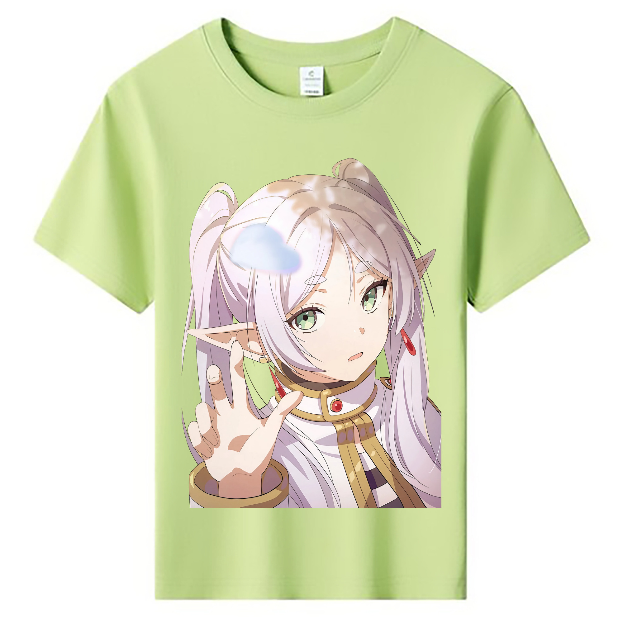 （画像用） 葬送のフリーレン Frieren 綿100％キッズTシャツ（フロントプリント）